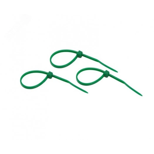 Хомут-стяжкa нeйлонoвая 100x2,5 мм, зеленая, упаковка 25 шт, REXANT