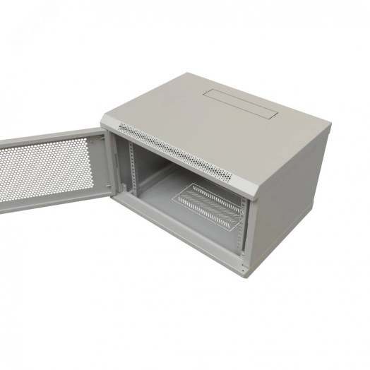 Шкаф настенный 19-дюймовый 19'' 9U 500x600х600мм металлическая передняя дверь с замком серый RAL 7035 WRline''