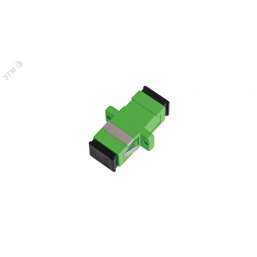 Адаптер оптический соединительный, SM, SC/APC-SC/APC, одинарный, зеленый, 2шт