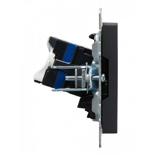 BRITE Розетка компьютерная двойная RJ45 кат.6 РК11-2-БрГ графит IEK