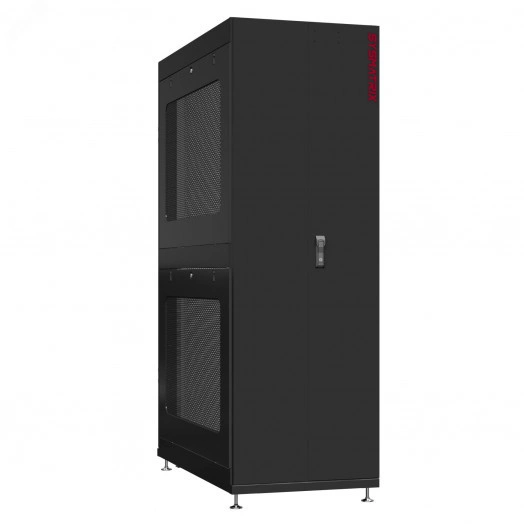 Шкаф серверный 24U 600х1200 передняя дверь: двустворчатая глухой металл IP51. задняя дверь: одностворчатая перфорированная IP20. боковые панели: перфорированные. цвет: черный RAL9005 