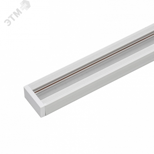 Шинопровод белый (пластик) 2м PTR P 2M-WH с токоподводом и заглушкой