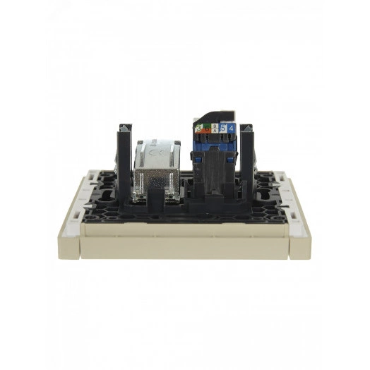 FORTE&PIANO Розетка двойная TV+RJ45 кат.6 FP437 ваниль IEK
