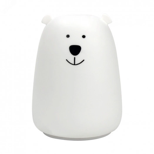 Светильник-ночник светодиодный детский LED 2 Вт модель белый с Li-ion аккумулятором и USB разъемом медведь NN Gauss