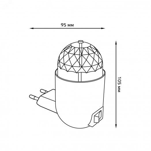 Светильник проекционный LED 3 Вт белый с фиксированной проекцией диско MOOD Gauss