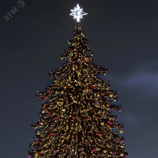 Гирлянда светодиодная декоративная ARD-STRING-PRO-10000-BLACK-100LED-FLASH WARM (230V, 7W) (ARDCL, IP65)