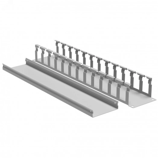 Органайзер кабельный с крышкой 2U, глубина 60 мм, для 19'' IT-корпусов ДКС серии STI/CQE, RAL7035