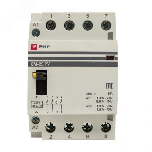 Контактор модульный КМ РУ 40А 4NO (3 мод.) PROxima