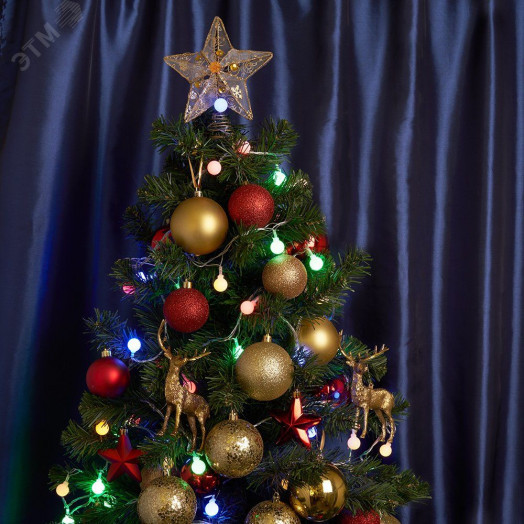 Гирлянда линейная 40LED мульти 4м от батареек