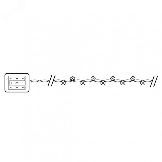 Гирлянда линейная 40LED мульти 4м от батареек