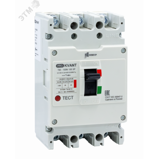 Автоматический выключатель PRO.KVANT TM-100N 3P 40A 35kA