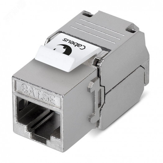 Вставка Keystone Jack RJ-45(8P8C), 180 градусов, категория 5e, экранированная, без инструмента Toolless