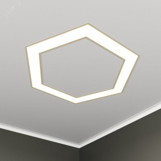 Светильник светодиодный RVE-LBX-HOLE-HEXA-546-VG (Шестиугольник с отв. 546х479х110мм S80мм 30Вт встраиваемый под шпаклевку 4000K Белый)