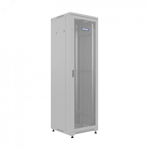 Шкаф напольный универсальный серверный R 22U 600х600мм, 4 профиля 19, двери перфорированная и сплошная металл, боковые стенки съемные, регулируемые опоры, разобранный, серый RAL 7035