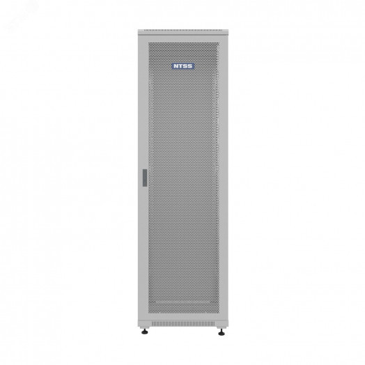 Шкаф напольный универсальный серверный R 22U 600х600мм, 4 профиля 19, двери перфорированная и сплошная металл, боковые стенки съемные, регулируемые опоры, разобранный, серый RAL 7035