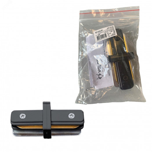 UBX-Q122 G11 BLACK 1 POLYBAG Соединитель для 2-х шинопроводов типа G, прямой внутренний. Однофазный. Черный. ТМ Volpe.