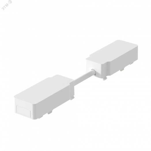 Коннектор питания прямой для соединения шинопроводов магнитной системы Galakti 150x26x15 мм белый