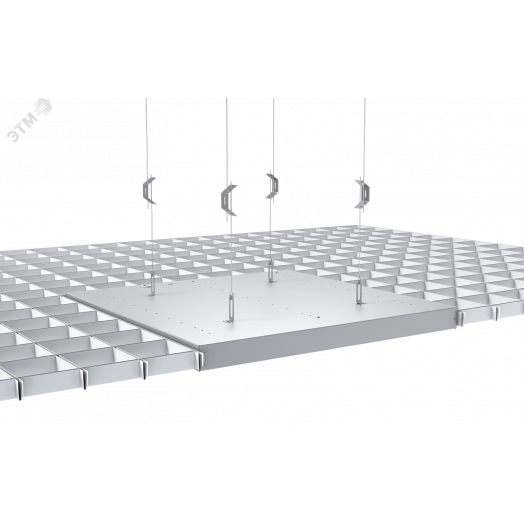 Светильник светодиодный ДВО-10-О-30-5K-IP40-Грильято-SNR
