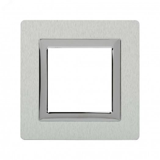 Рамка из алюминия, ''Avanti'', серая, 2 модуля