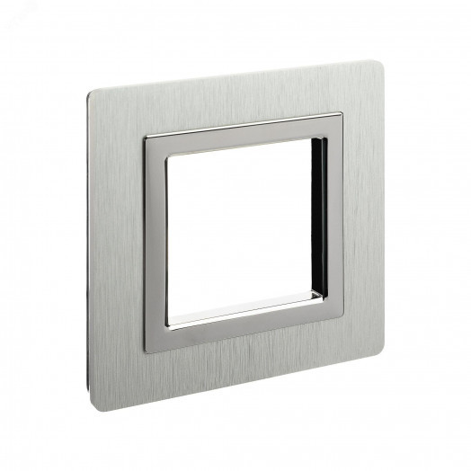 Рамка из алюминия, ''Avanti'', серая, 2 модуля