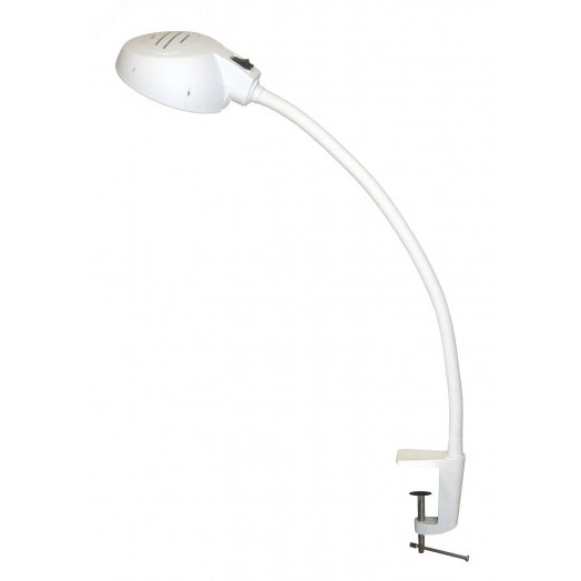 Cветильник светодиодный Веста С16 7Вт гибкая      стойка на струбцине 450мм белый IP20