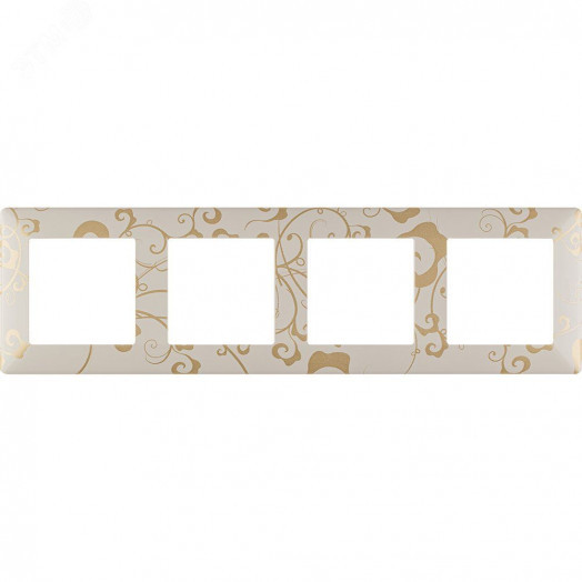 Valena LIFE Рамка 4 поста Ампир бежевый универсальная