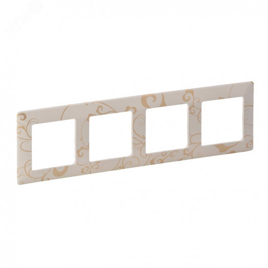 Valena LIFE Рамка 4 поста Ампир бежевый универсальная