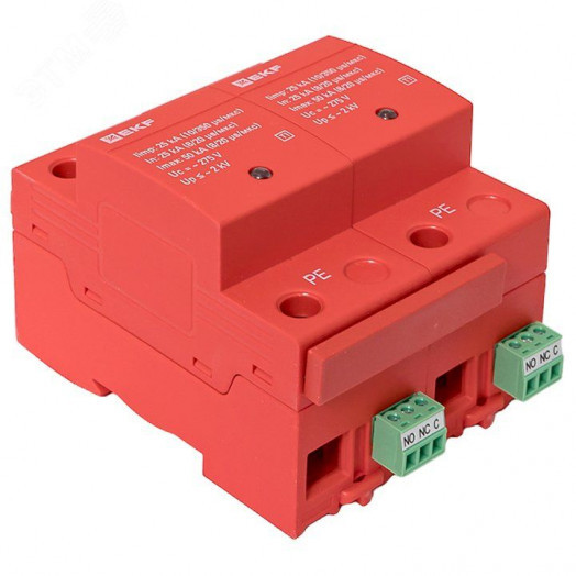 УЗИП Класс 1 Iimp 25kA (10/350?s) 2P EKF