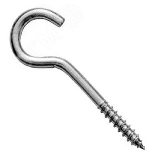 Шуруп с крюком (полукольцом) 6х80 оцинкованный 2 шт.