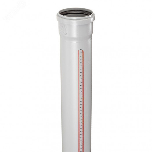 Труба канализационная 90 х 3000 мм НТЕМ однораструбная, серая