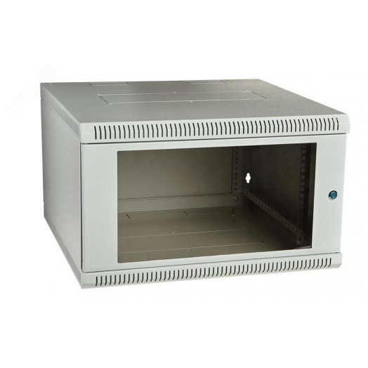 Шкаф телекоммуникационный настенный сварной 19д12U(600x300) дверь стекло