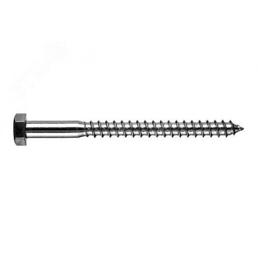 Шуруп сантехнический  6х100 DIN 571 глухарь цинк (100 шт/уп) Промрукав