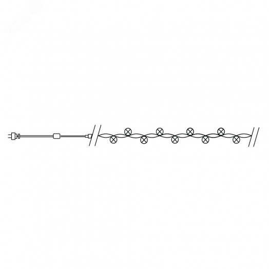 Гирлянда линейная LED желтый 4м с контроллером