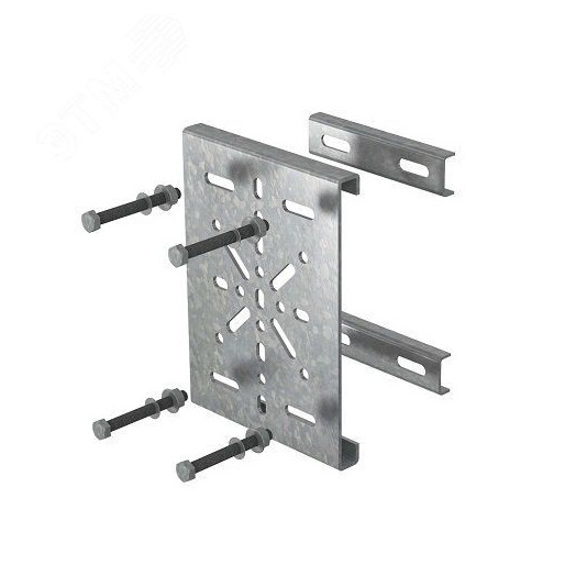 Крепление монтажной пластины к опорам ограждений, толщина 3,0 мм, Сендзимир цинк