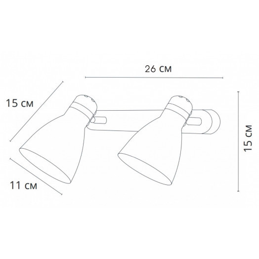 Спот Arte Lamp FAFNIR A5047PL-2BK 2*E27 Металл Чёрный