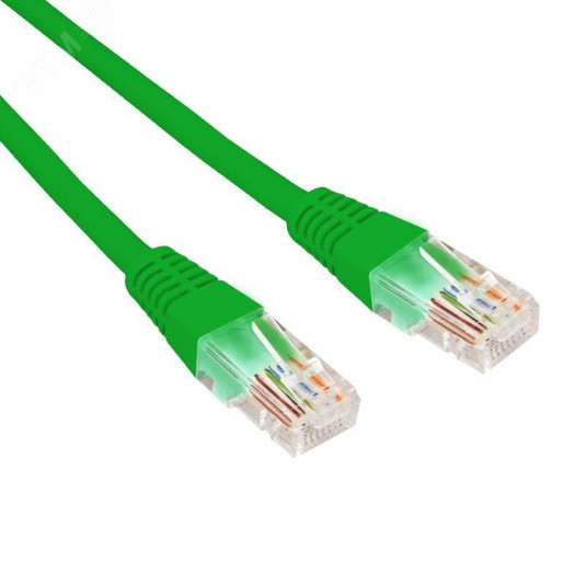 Патч-корд U/UTP CAT 6, RJ45-RJ45, 26AWG, LSZH, зеленый, 1м,