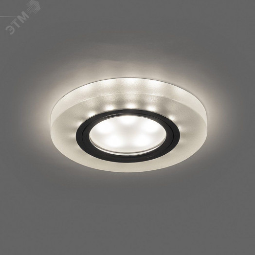 Светильник ИВО-50w G5.3 со светодиодной подсветкой 4000К белый матовый