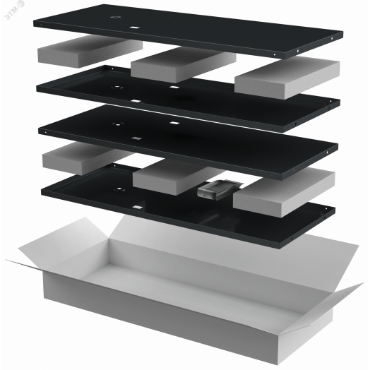 Комплект стенок боковых 1000мм для шкафа 38U LINEA N чер.