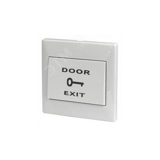 Кнопка пластиковая, врезная, НЗ/НР контакты, размер 86х86 мм