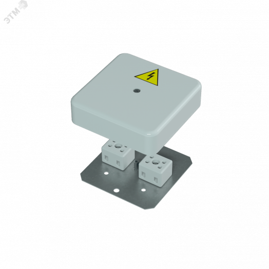 Коробка распределительная огнестойкая КРОПС-П2, IP41, габаритные размеры 100х100х30 мм, для кабелей сечением до 4 мм2, 2 клеммы