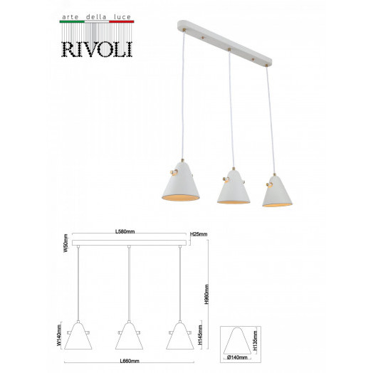 Светильник подвесной (подвес) Chelsea 3141-203 3 х Е14 40 Вт модерн потолочный