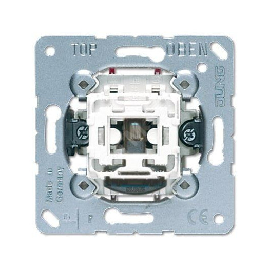 Выключатель контрольный 1-клавишный с подсветкой (лампа тлеющего разряда в комплекте) (2-полюсный). Механизм. 10A 250V