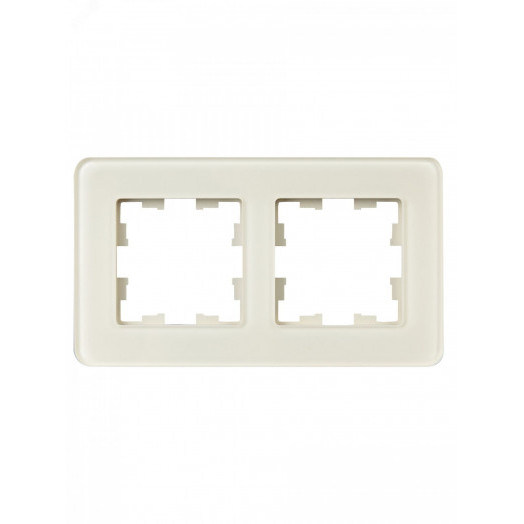 BRITE Рамка 2 поста РУ-2-2-Бр стекло песчаный RE IEK