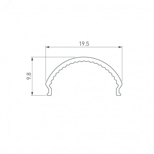 Экран ARH-WIDE-B-H20-2000 Round Opal-PM (ARL, Пластик)