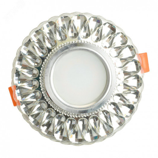 Светильник ИВО-50w G5.3 со светодиодной подсветкой 4000К прозрачный хром