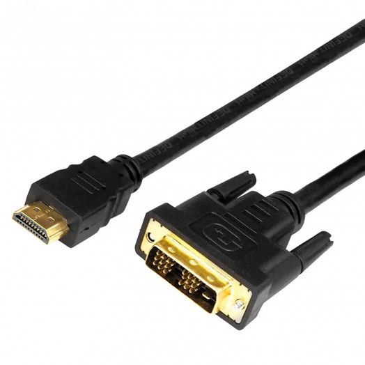 Кабель HDMI - DVI-D с фильтрами, 7 м., черный GOLD