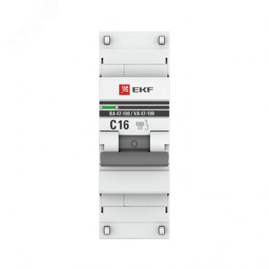 Выключатель автоматический однополюсный 16А C ВА47-100 10кА PROxima