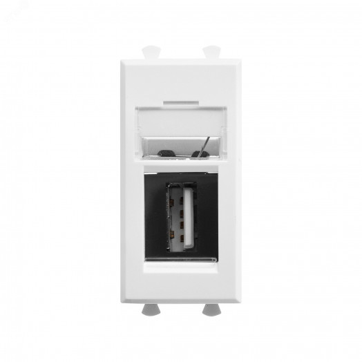 Avanti USB 2.0 розетка ''Белое облако'' модульная, тип А-А, 1 модульная