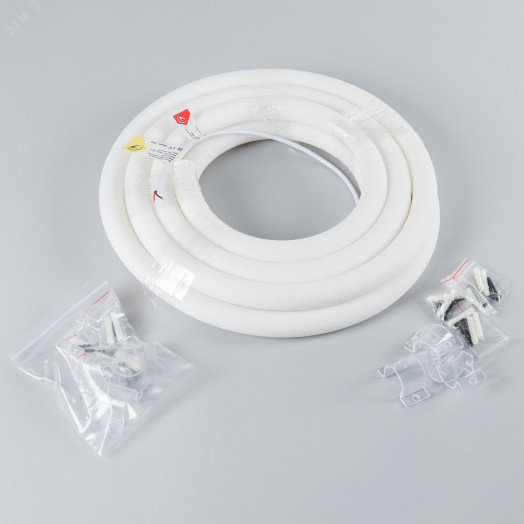 Лента герметичная MOONLIGHT-TOP-A336-D25mm 24V Day4000 360deg (14.4 W/m, IP65, 2835, 5m, wire x2) (, Прямой вывод кабеля)