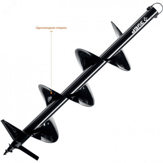 Шнек для мотобуров, грунт, d=200 мм, однозаходный